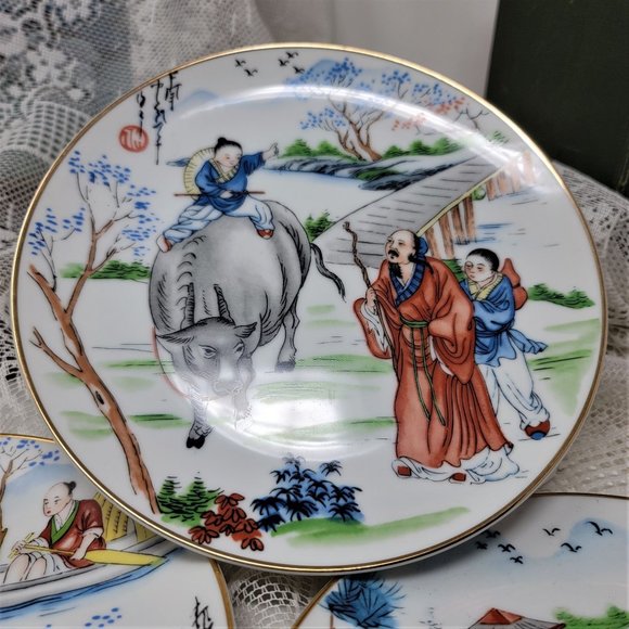 Oriental Style Collector plates by Dorothy Logan Studios - Picture 5 of 10